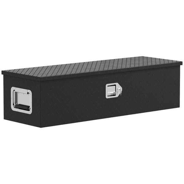 Rootz Aluminium Opbevaringsboks - Værktøjsboks - Låselig boks - Vejrbestandig - 99 cm x 33 cm x 25,5 cm