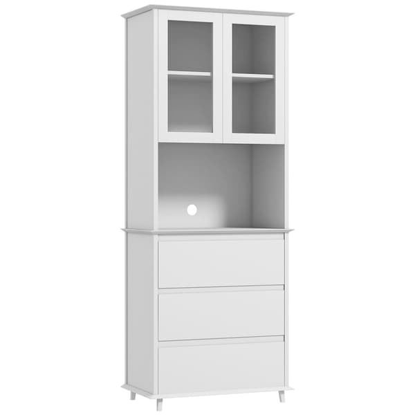 Rootz Kitchen Buffet Storage Cabinet - Spisebuffet - skænk - Alsidig opbevaring - 68W x 38d x 172H cm