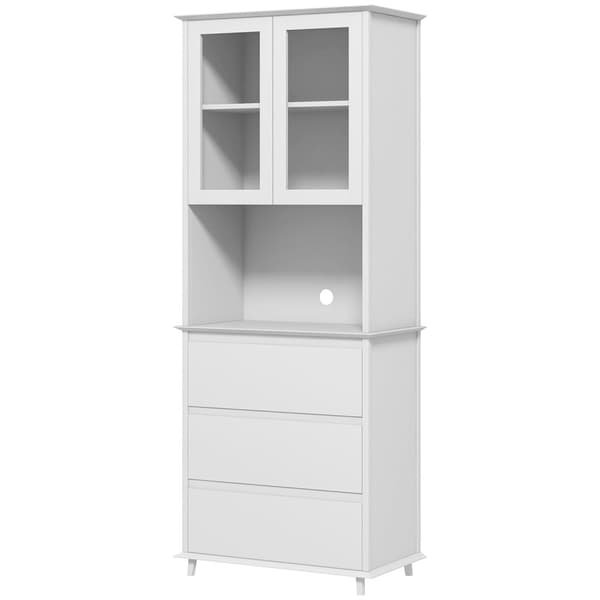 Rootz Kitchen Buffet Storage Cabinet - Spisebuffet - skænk - Alsidig opbevaring - 68W x 38d x 172H cm
