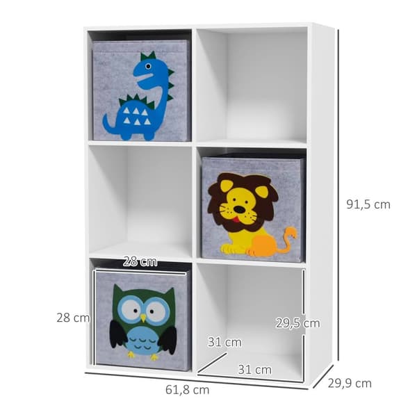 Rootzin lasten hyllykirjasto - Kids Storage - Taimitarhan järjestäjä - Turvallinen suunnittelu - 62 x 30 x 91,5 cm