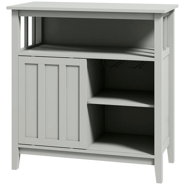 Rootz Buffet -kaappi - Sideboard - Storage Unit - Säädettävä hylly - 80W x 40d x 82H cm - Tila astialle, avoin osasto, 8 -pulloteline