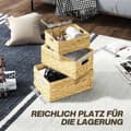Miniatyrbild 4 av 10: Rootz -uppsättning av 3 förvaringskorgar - arrangörer - Handwoven Crates - Hållbar metallram - 40x30x18cm, 35x25x16cm, 30x20x14cm