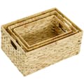 Miniatyrbild 1 av 10: Rootz -uppsättning av 3 förvaringskorgar - arrangörer - Handwoven Crates - Hållbar metallram - 40x30x18cm, 35x25x16cm, 30x20x14cm