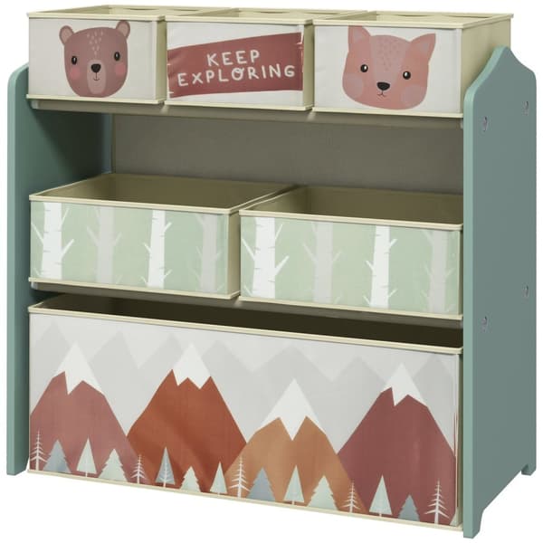 Rootz Children's Capboard - Kids Storage Unit - Nursery Organizer - Förbättrar organisationsförmåga - 63x30x66 cm - Grönt