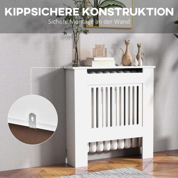 Rootz Radiator Cover Heater Cabinet - Radiatorhöljet - Värmesköld - Lägger till stil och lagring - 78 cm x 19 cm x 81 cm