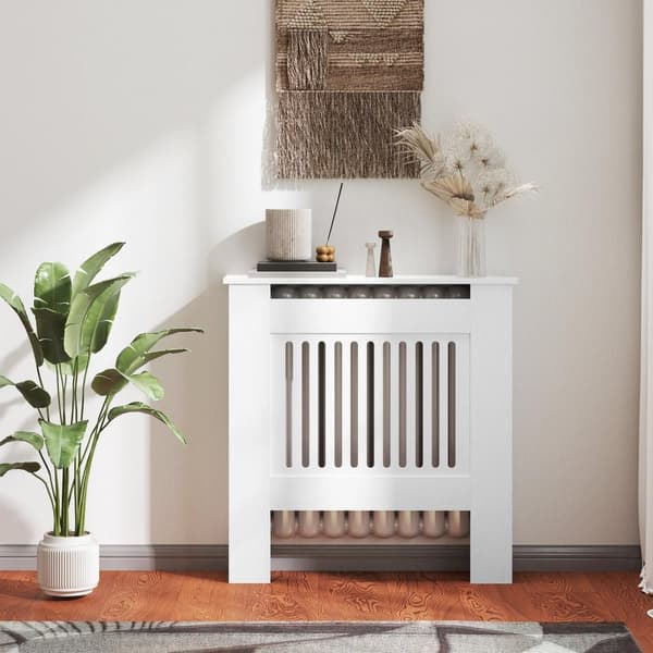 Rootz Radiator Cover Heater Cabinet - Radiatorhöljet - Värmesköld - Lägger till stil och lagring - 78 cm x 19 cm x 81 cm