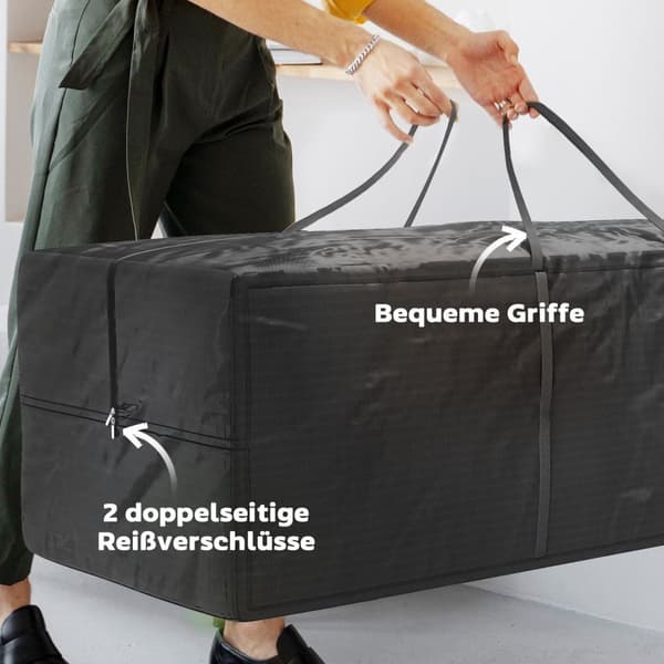 ROOTZ 840L Opbevaringspose - Moving Bag - Bærepose - Vandtæt & UV -resistent - 175 cm x 80 cm x 60 cm