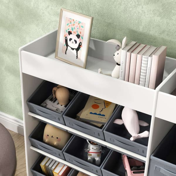 Rootz Kids Storage Rack - Toy Cabinet - Arrangörshyllan - främjar stidighet - 105L x 30W x 80H cm