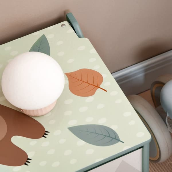 Rootz Storage Box Toy Chest - Toy Organizer - Børneopbevaring - Sikkerheds hængsel - 60L X 37W X 39H CM - Sødt grønt dyr design