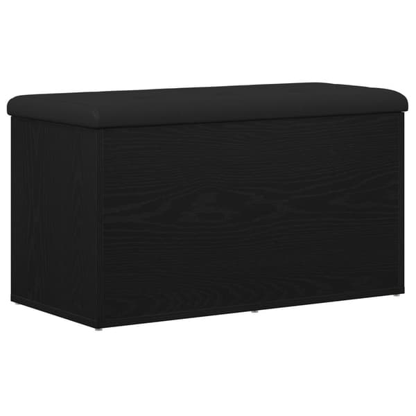 vidaXL Säilytyspenkki Musta Tammi 80x40x45 cm Keinotekoinen Puu