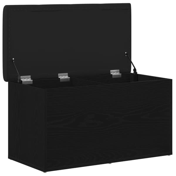 vidaXL Säilytyspenkki Musta Tammi 80x40x45 cm Keinotekoinen Puu