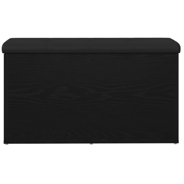 vidaXL Säilytyspenkki Musta Tammi 80x40x45 cm Keinotekoinen Puu