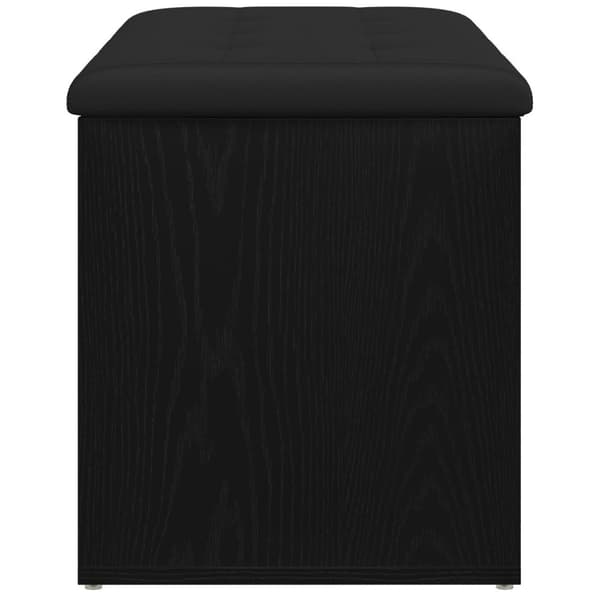 vidaXL Säilytyspenkki Musta Tammi 80x40x45 cm Keinotekoinen Puu