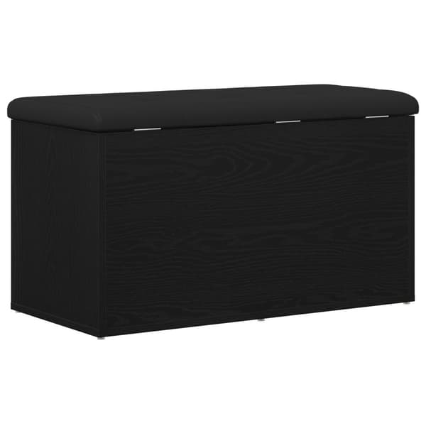 vidaXL Säilytyspenkki Musta Tammi 80x40x45 cm Keinotekoinen Puu