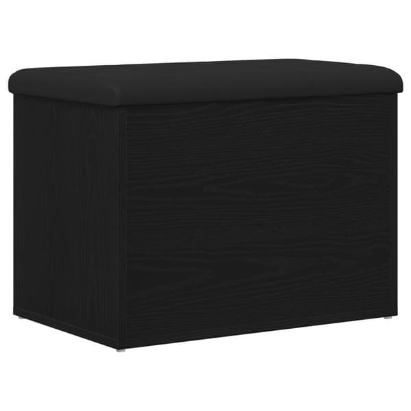 vidaXL Säilytyspenkki Musta Tammi 60x40x45 cm Tekninen Puu
