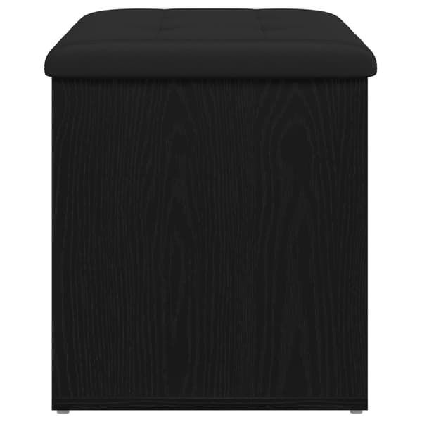 vidaXL Säilytyspenkki Musta Tammi 60x40x45 cm Tekninen Puu