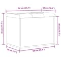 Pikkukuva 11 / 11: vidaXL Säilytyspenkki Musta Tammi 60x40x45 cm Tekninen Puu