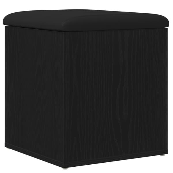 vidaXL Säilytyspenkki Musta Tammi 40x40x45 cm Keinotekoinen Puu