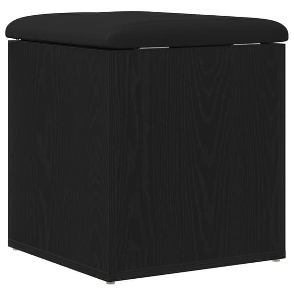vidaXL Säilytyspenkki Musta Tammi 40x40x45 cm Keinotekoinen Puu