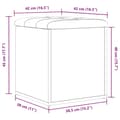 Pikkukuva 11 / 11: vidaXL Säilytyspenkki Musta Tammi 40x40x45 cm Keinotekoinen Puu