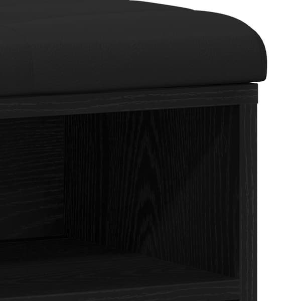 vidaXL Oppbevaringsbenk Svart Eik 80x30x48 cm Ingeniørtre