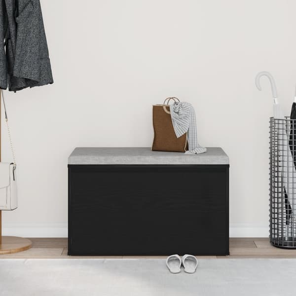vidaXL Hagebenk Svart Eik 80x40x45 cm Laget av tre