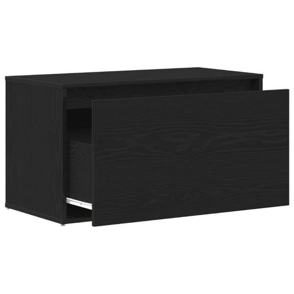 vidaXL Hagebenk Svart Eik 80x40x45 cm Laget av tre