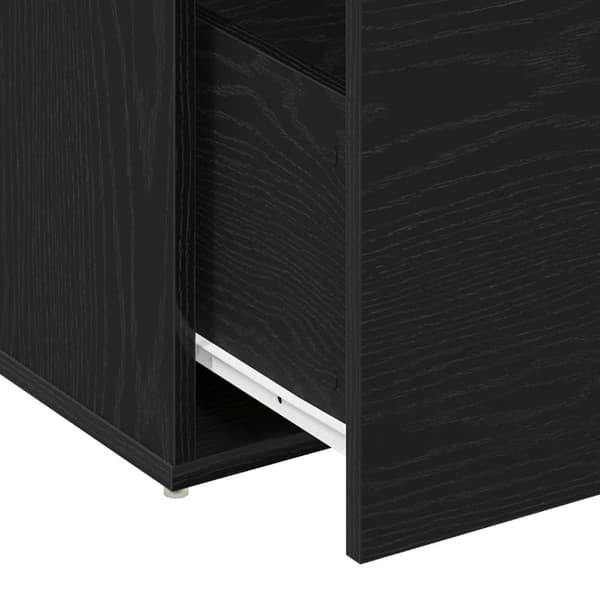 vidaXL Hagebenk Svart Eik 80x40x45 cm Laget av tre