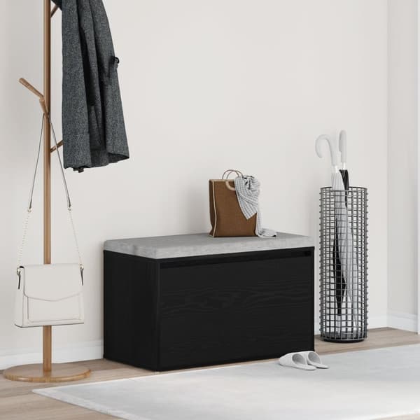 vidaXL Hagebenk Svart Eik 80x40x45 cm Laget av tre