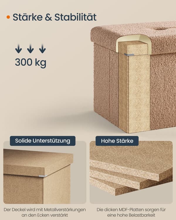 Jalkapallo, SONGMICS KOTI, 38x110x38 cm, Kamelruskea