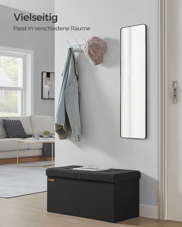Penkki, SONGMICS, 38 x 76 x 38 cm, Mustesininen.