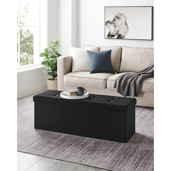 Sitzbank, LSF77G, 110x38 cm, Sort