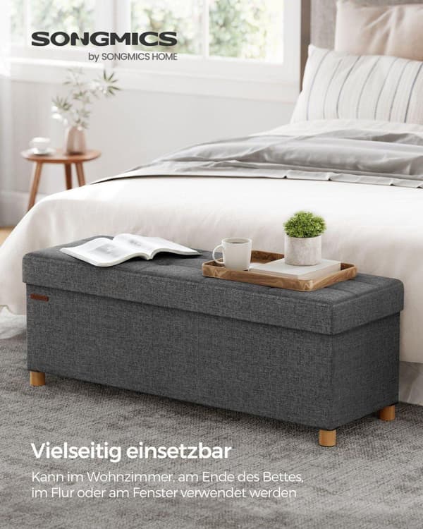 Istuinrahi, SONGMICS LSF16GYZ, 76x38x40 cm, Tummanharmaa