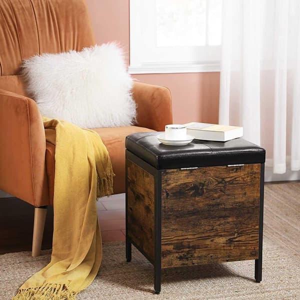 Sittplint, LSB50BX, 40x40x50 cm, Brun-Svart