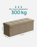 Pikkukuva 6 / 10: Penkkipenkki, SONGMICS LSF77G, 110x38 cm, Taupe