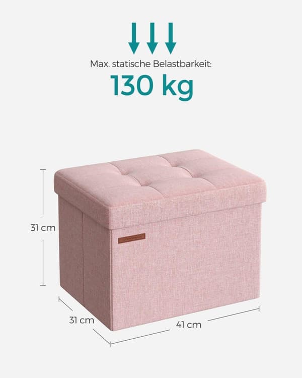 Sittbänk, LSF77G, 31x41x31 cm, Pastellrosa
