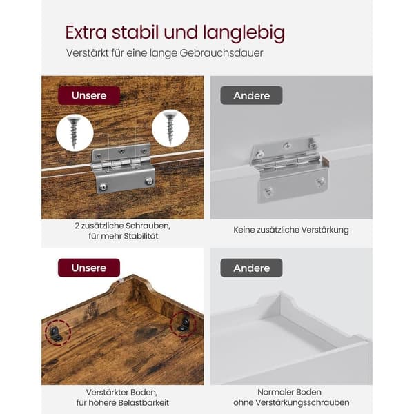 Opbevaringsskab, LSB061T10, 100x40 cm, Hvid