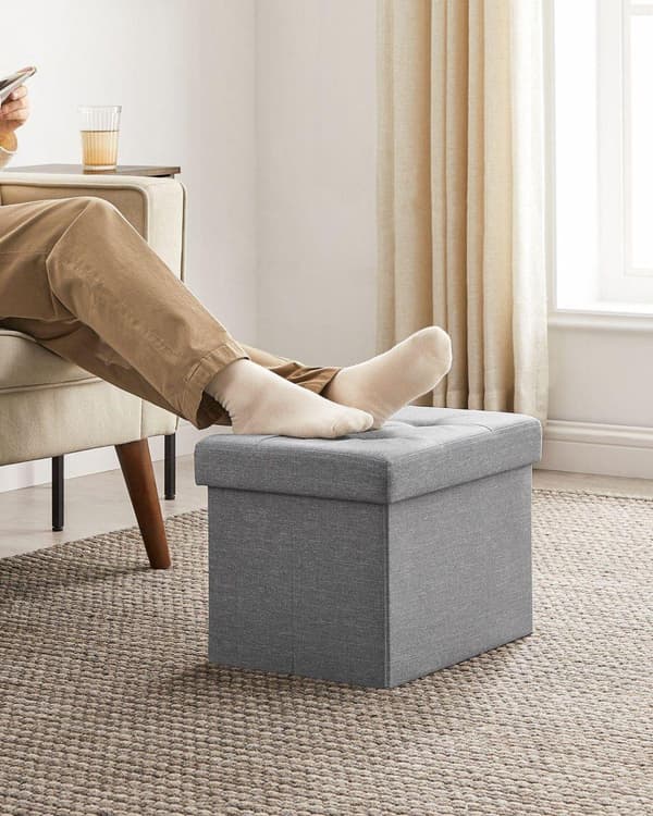 Sittbänk, SONGMICS LSF77G, 110x38x38 cm, Grå