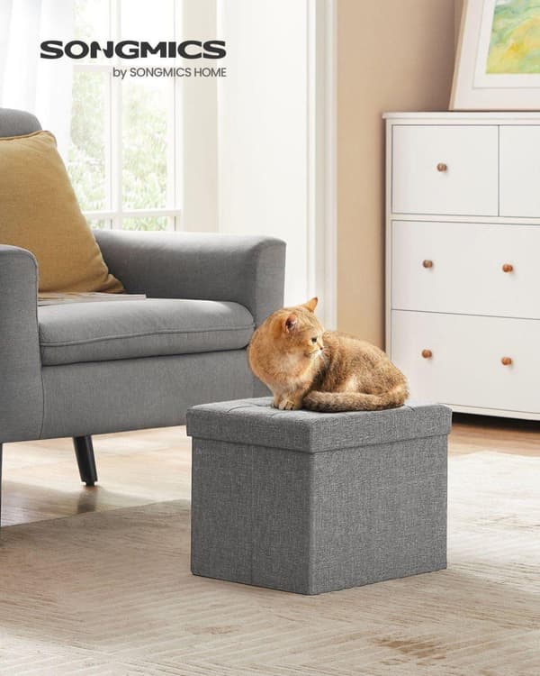 Sittbänk, SONGMICS LSF77G, 110x38x38 cm, Grå