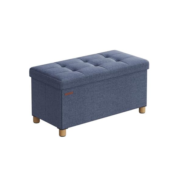 Siddeafføring, SONGMICS LSF16GYZ, 76x38x40 cm, Lys denimblå
