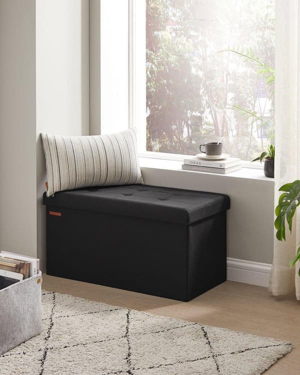 Sitzbank, LSF77G, 38x76 cm, Sort