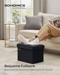 Miniatyrbillede 2 af 6: Sitzbank, SONGMICS, 41x31 cm, Sort