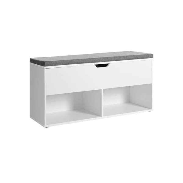 Sitzbank, VASAGLE, 100x30x48 cm, Hvid