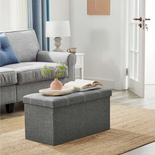 Sittbänk, SONGMICS, 76x38 cm, Mörkgrå