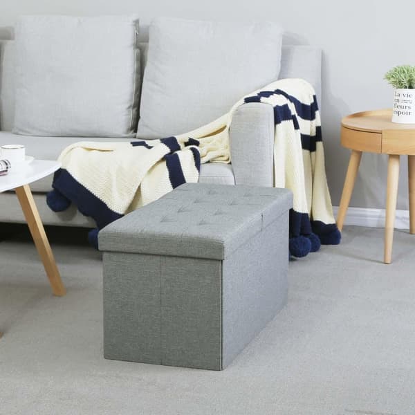 Sittbänk, SONGMICS LSF41G, 76x38 cm, Grå