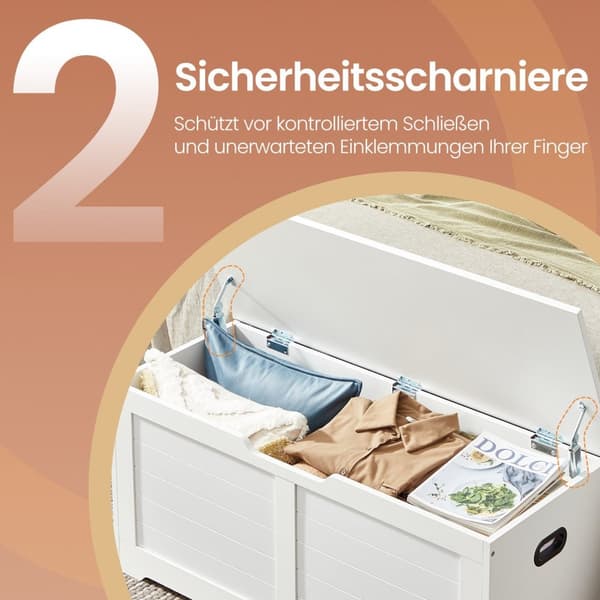 Shoe Bank - soffa med förvaringsutrymme - Säteslåda med säkerhetsgångjärn