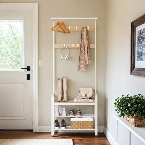 Coat Rack - Garderobe med integreret skosofa, multifunktionel