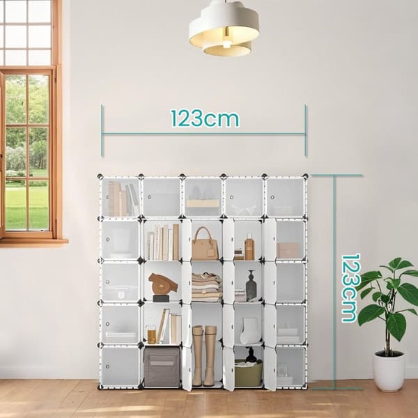 Sko racksystem - Sæt med 16 terninger, modulopbygget racksystem