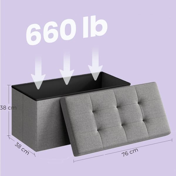 Soffa med lagringsutrymme - 38 x 76 x 38 cm - sätesbox - multifunktionell