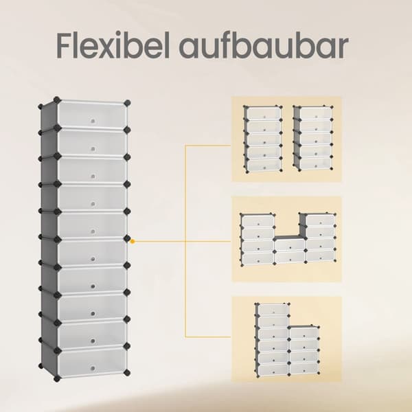Sko rack-10-lags-usertable planke-rum-reddende rack rack-sort